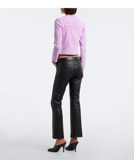 Stouls Black Dean Flared Leather Pants