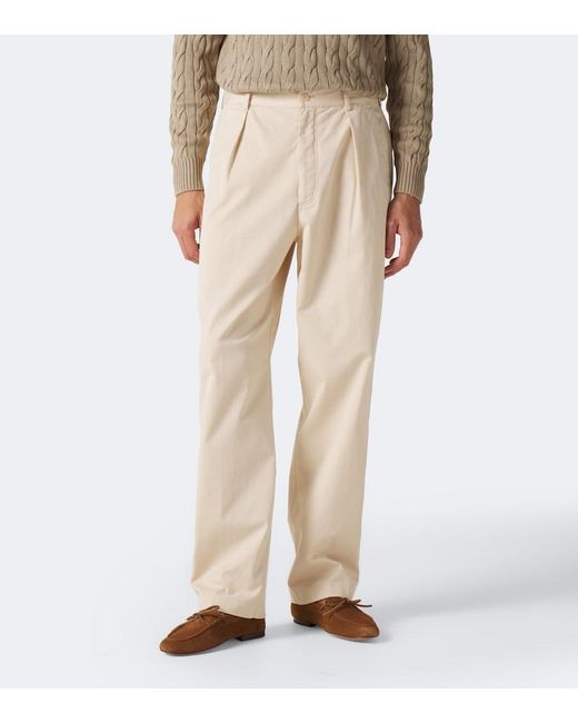 Ralph Lauren Natural Cotton-Blend Straight Pants for men