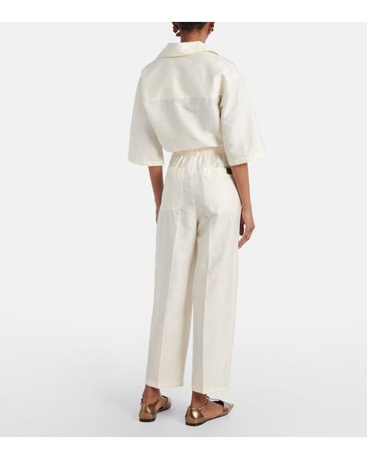 Max Mara White Efedra High-Rise Straight Pants