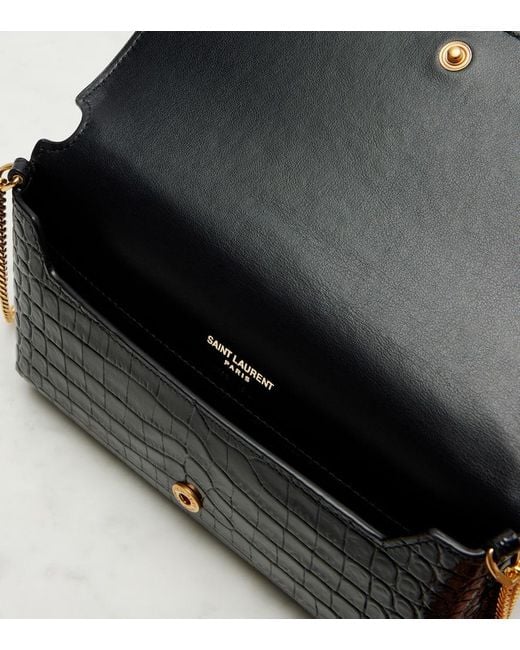 Saint Laurent White Smartphone-Etui Cassandre Mini Aus Leder