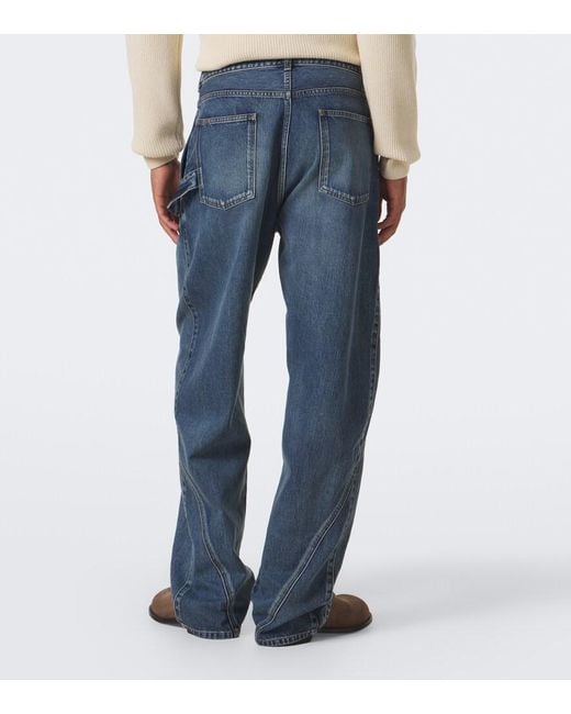 J.W. Anderson Blue Twisted Workwear Jeans for men