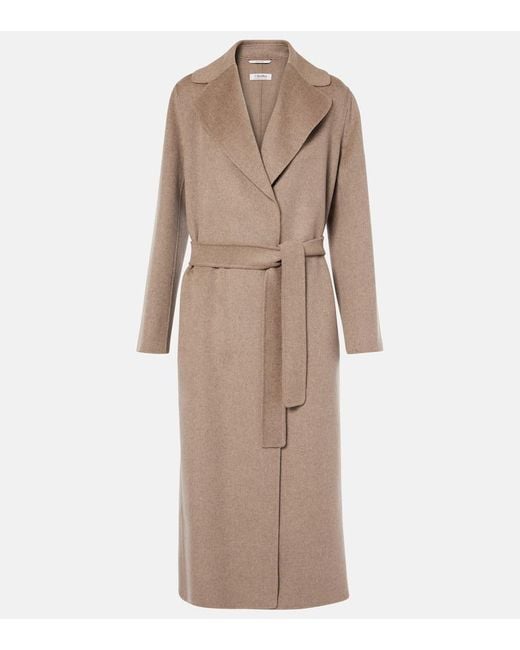 Max Mara Natural Mantel Aus Wolle