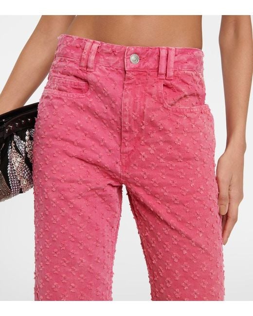 Isabel Marant Pink High-Rise Straight Jeans