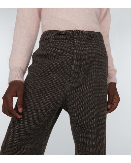 AURALEE Drawstring Wool Pants in Gray for Men | Lyst