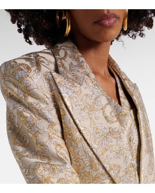 Stella McCartney Natural Single-breasted Brocade Blazer