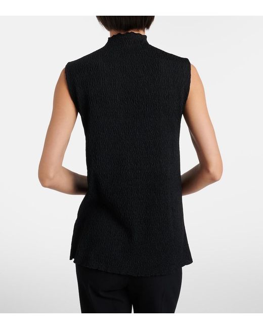 The Row Black Oakson Knitted Silk Top
