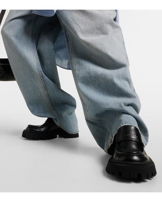 Balenciaga Black Tractor Loafer