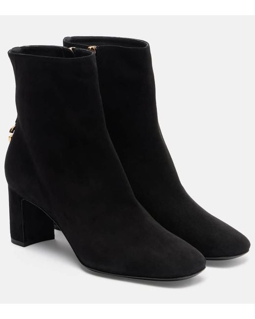 Dolce & Gabbana Black Dg Suede Ankle Boots