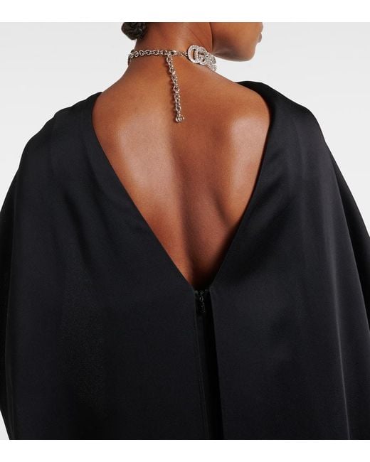 Gucci Black Caped Gown