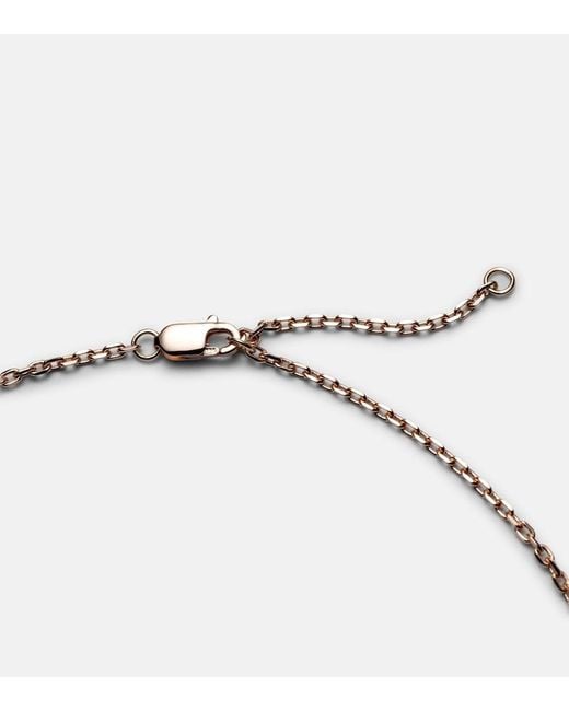 Repossi Pink Antifer 18Kt Rose Pendant Necklace With Malachite And Diamonds