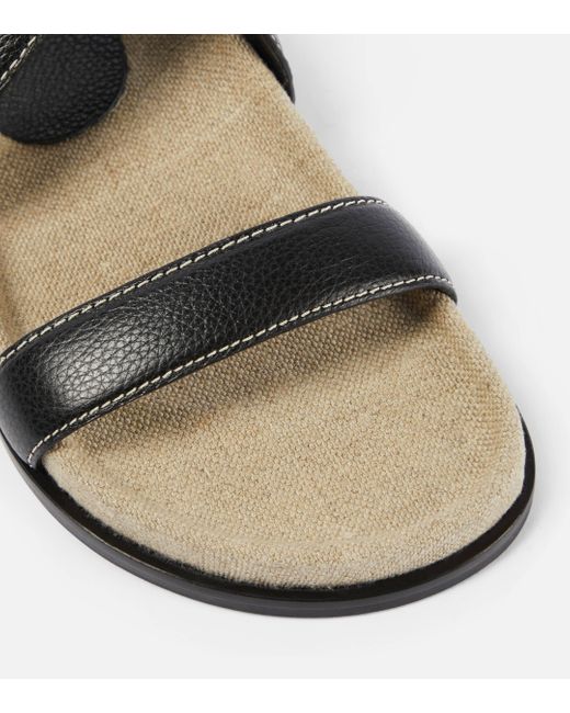 Sandales en cuir Totême  en coloris Black