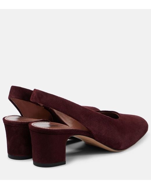 Paris Texas Red Lavinia 50 Suede Slingback Pumps