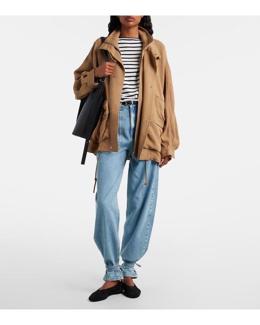 AG Jeans Blue Akita Barrel-Leg Jeans
