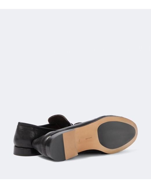 The Row Black Soft-Leather Loafers for men