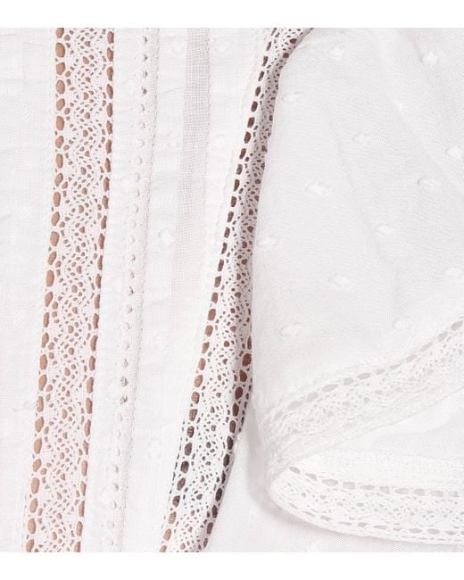 Robe Natasha en coton LoveShackFancy en coloris White