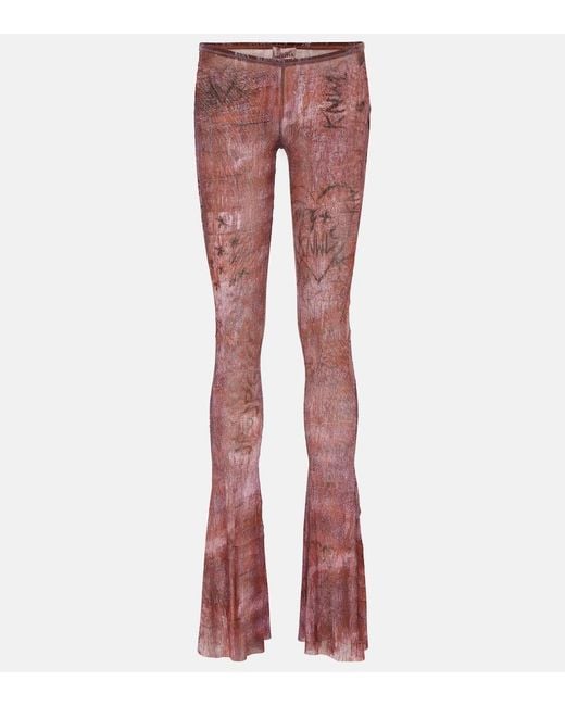 Jean Paul Gaultier X Knwls Printed Flared leggings