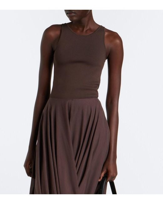 Totême Brown Knitted Tank Top