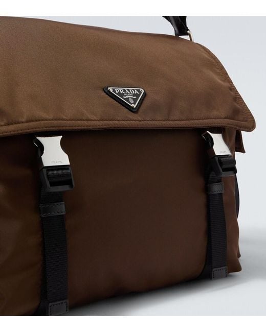 Prada Brown Explore Re-Nylon Messenger Bag for men