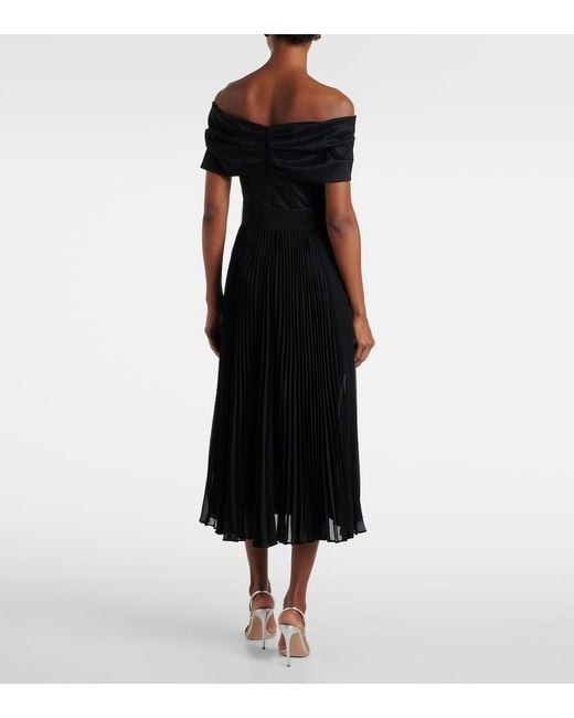 Rebecca Vallance Black Emelie Midi Dress