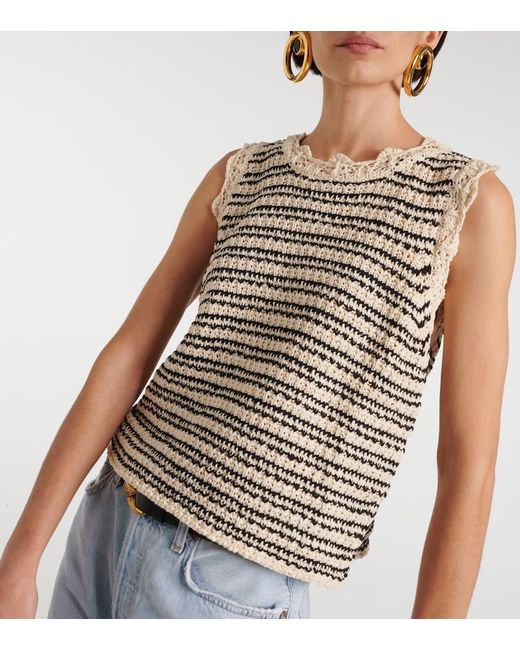 Velvet Multicolor Top Sophie Aus Einem Baumwollgemisch