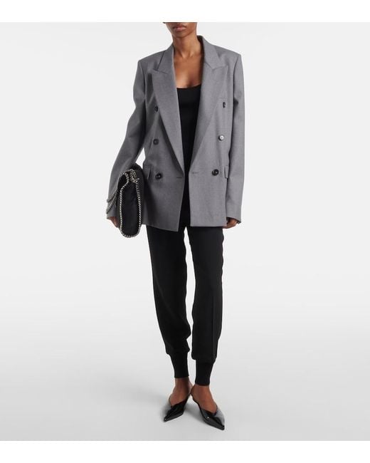 Stella McCartney Black Julia High-Rise Tapered Pants
