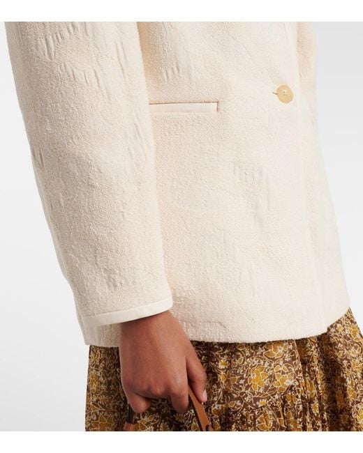 Isabel Marant Natural Uadie Padded Cotton Jacket