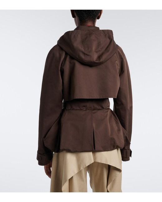 Loewe Brown Cotton And Silk Gabardine Jacket