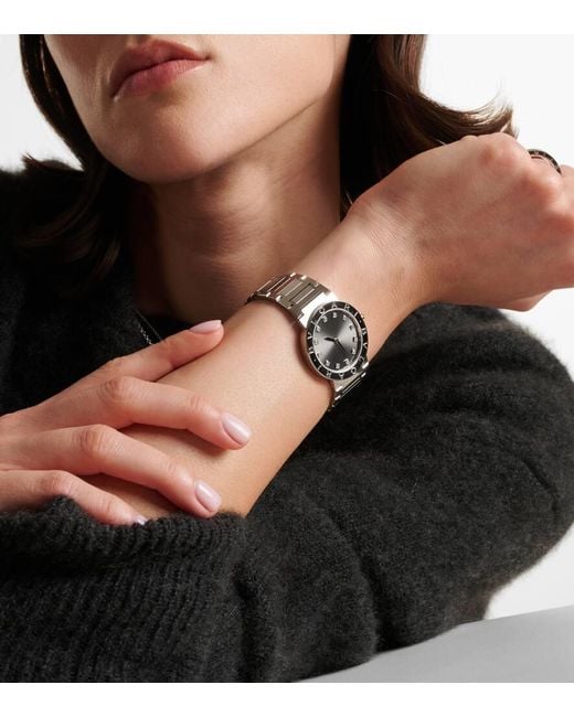 BVLGARI Metallic Uhr Lady Mit Diamanten Und Rubellit