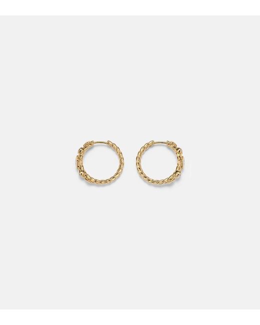 David Yurman White Petite Modern Renaissance 18Kt Earrings With Diamonds