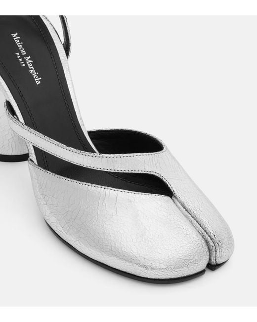 Maison Margiela Tabi Metallic Leather Pumps