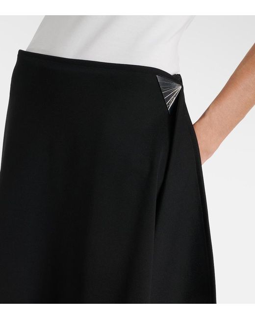 The Attico Black Draped Slim Pants