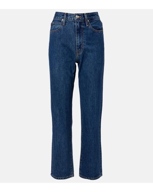 Jeans Rectos London Cropped De Tiro Alto SLVRLAKE Denim de color Blue