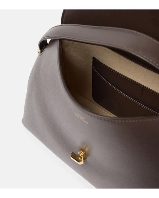 Totême Metallic Leather Tote Bag with Top Handle