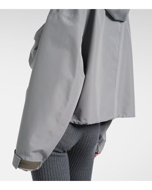 Miu Miu Gray Jacke Aus Canvas