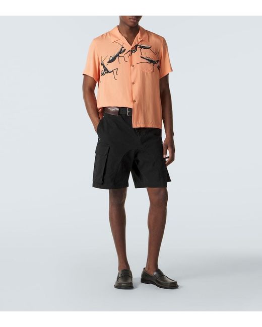 J.W. Anderson Orange Printed Bowling Shirt for men