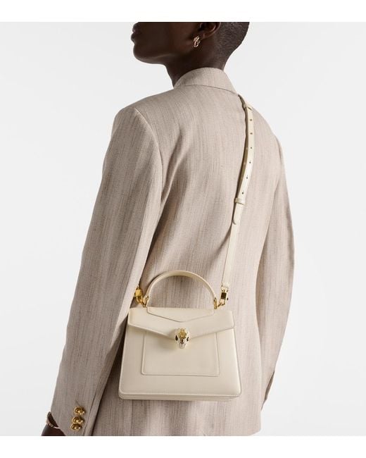 Borsa Serpenti Forever Medium di BVLGARI in Natural