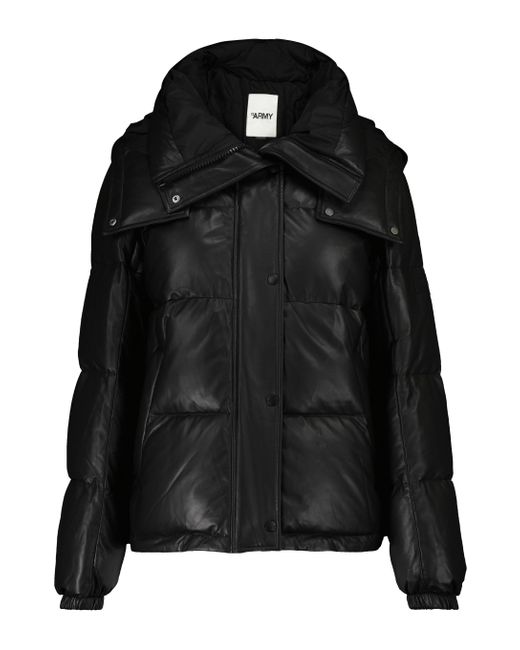 Yves Salomon Army Quilted Leather Jacket in Black - Lyst