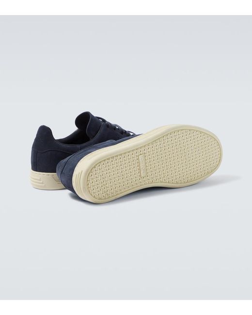 Tom Ford Blue Warwick Suede Sneakers for men