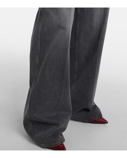 Gucci Gray Faded Wide-Leg Jeans