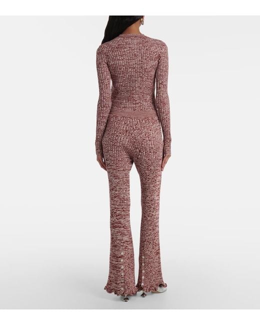 Rabanne Red Knitted Culottes