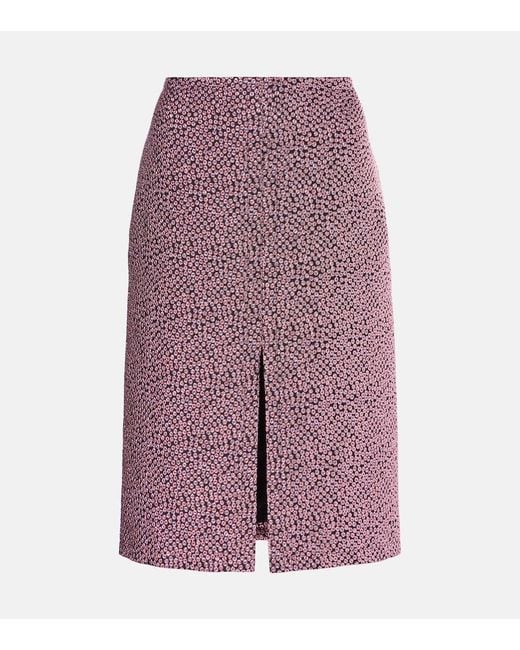 Dries Van Noten Purple Shelda Midi Skirt