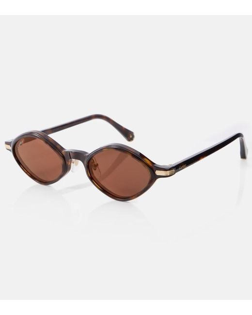 Cartier Brown Premiere De Cartier Oval Sunglasses