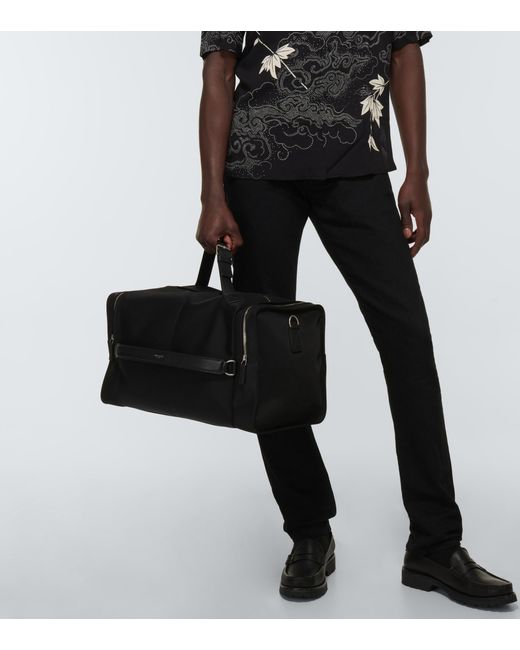 Saint Laurent Leather-trimmed Duffle 