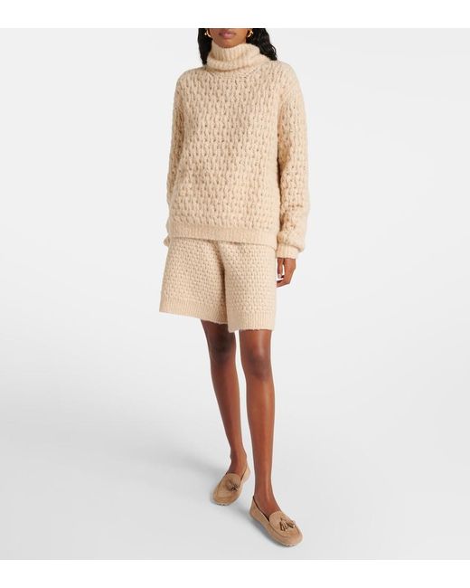 Loro Piana Natural Dot Sole Suede Moccasins