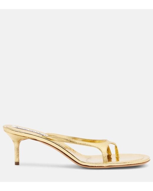 Acne Metallic Leather Thong Sandals