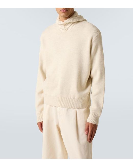 Pull En Alpaga Et Laine Melanges Lemaire pour homme en coloris White