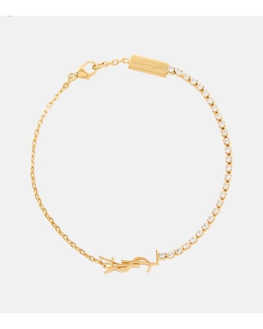 Saint Laurent Metallic Verziertes Armband Cassandre