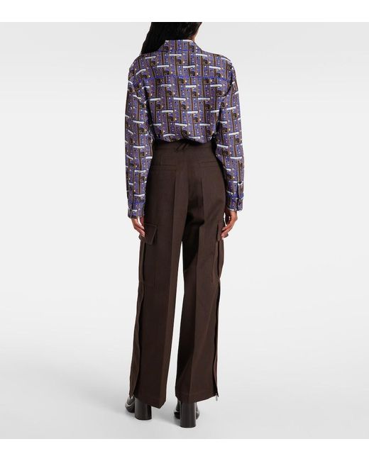 Burberry Brown Wool Cargo Pants