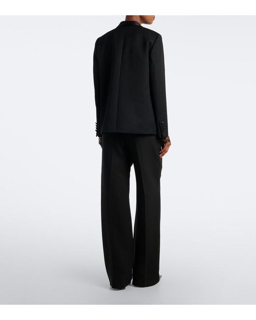 Fendi Black Silk And Cotton Wide-Leg Pants