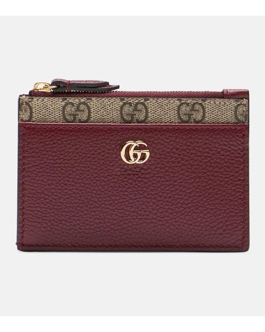 Portachiavi Gg Marmont Con Cerniera di Gucci in Red